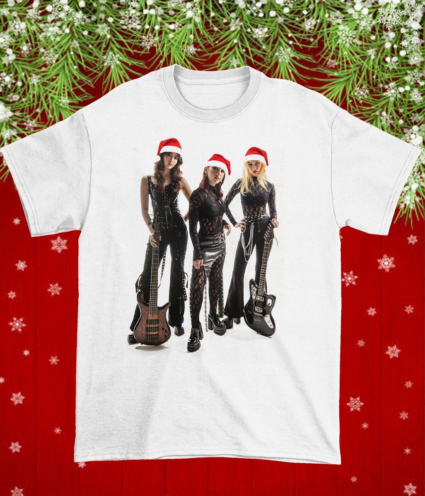 THE WARNING Band members wearing santa hats - Christmas Shirt SN81 Unisex T-Shirt XXXXL