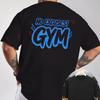 NO EXCUSES! GYM Fitness Print Motorcycle T-Shirt Back Print Men's Short Sleeve O-neck Summer Ca