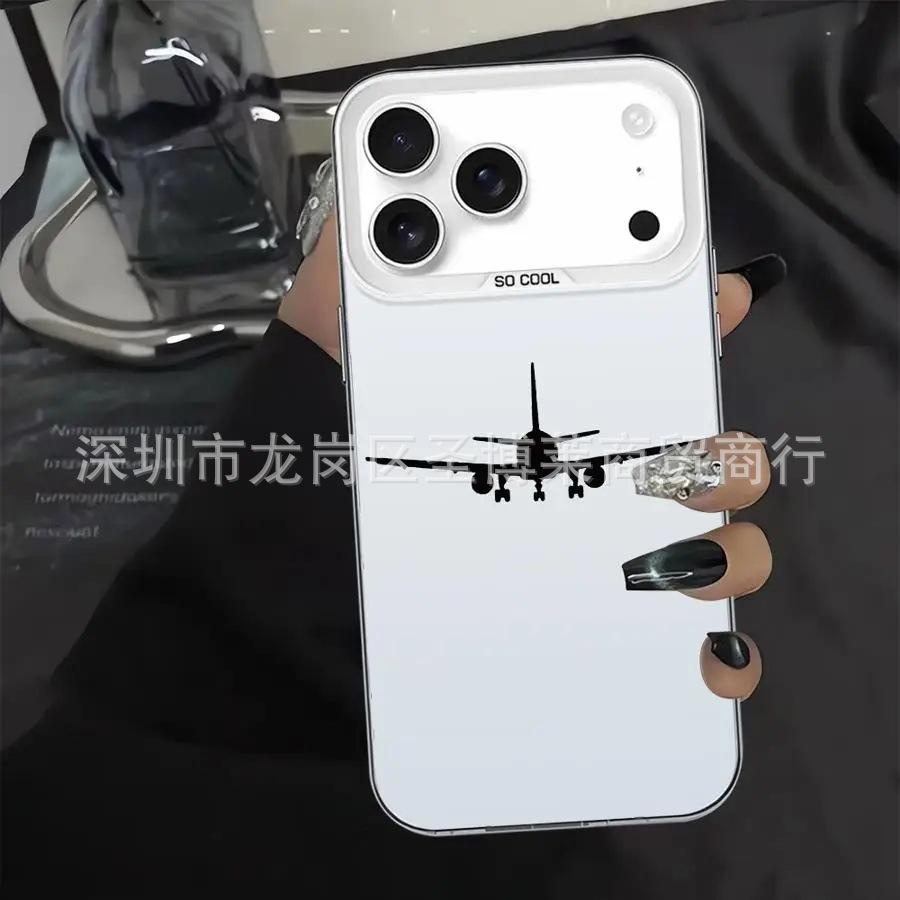 Simple Aircraft Suitable for Apple 15 Colored Silver iPhone14Pro Creative 11promax Matte 16 Protective Case 17