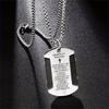 Personalized Name Tag Square Pendant Necklace - Stylish Men's and Women's Jewelry Accessory