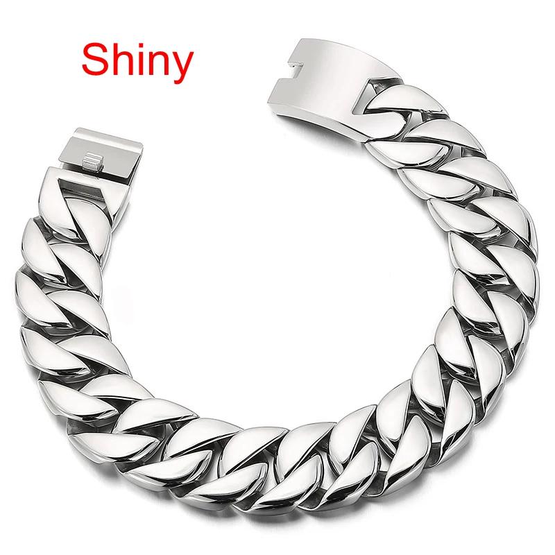 20/24/31MM Stainless Steel Larger Necklace for Men Women Hip Hop Golden Street Accessories Shiny Big Rock Trendy Party Jewelry