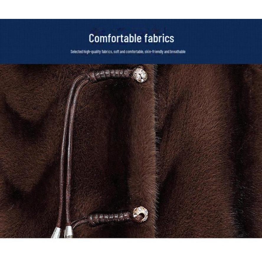 Damen-Wintermantel - Plus Samt, verdickt, eleganter chinesischer Stil für mittleres und älteres Alter