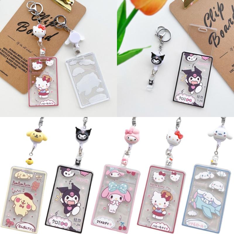 Transparent Card Sleeve With Sario Meledy Pudding Dog Print For School And Office