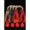 Winter New Men Warm Cotton Jacket Coats Windbreak Thick Warm Fur Collar Hooded Parka Down Jackets Outerwear Thick Male Warm Overcoat Wool Liner Coat