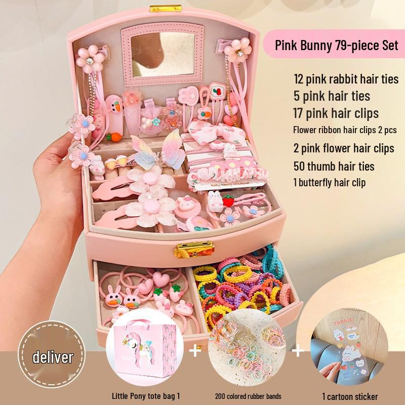 

1 июня Подарочная коробка с принцессными аксессуарами для волос: Детские заколки для волос, шпильки, резинки и головные уборы