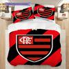 Flamengo logo Vzor Povlečení Přikrývka Sada Povlak na přikrývku Povlak na polštář Domácí dekorace Dárek k narozeninám (1 * povlak na peřinu + 2 * povlak na polštář, bez jádra)