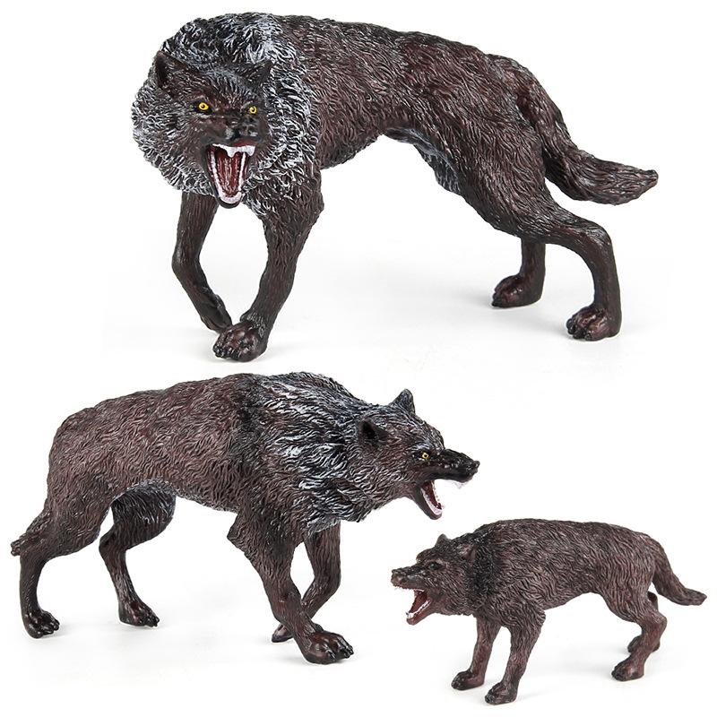 Simulert Skogsdyr Ulv Modell Grå Ulv Hvit Ulv Gående Brun Ulv Arktisk Ulv Bordplate Statisk Ornament Leke