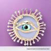 Tian She Antique Devil's Eye Brooch: Vintage European & American Design