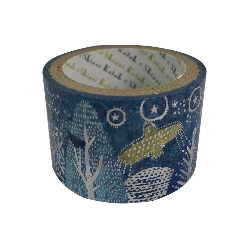 Made In Masking Kenji Nighthawk 27mm 3m Roll Seal-do Japan, Foil-Infused Tape, Miyazawa's Star, Wide, (ks-dt-50019)