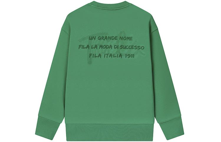 Men's FILA Sweatshirts Unisex Lake Green Crew Neck Moderate