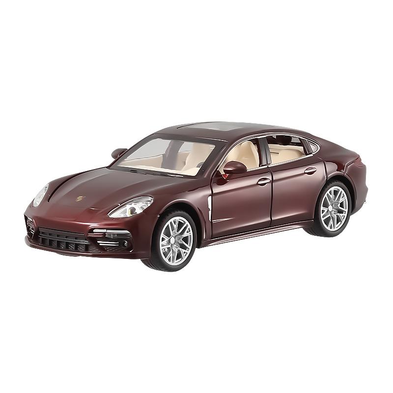 1/24 Porsche Panamera Coupe Металлическая модель автомобиля Литая модель транспортного средства Металлическая игрушечная модель автомобиля Симуляция Коллекция Звук Свет Игрушка Подарок
