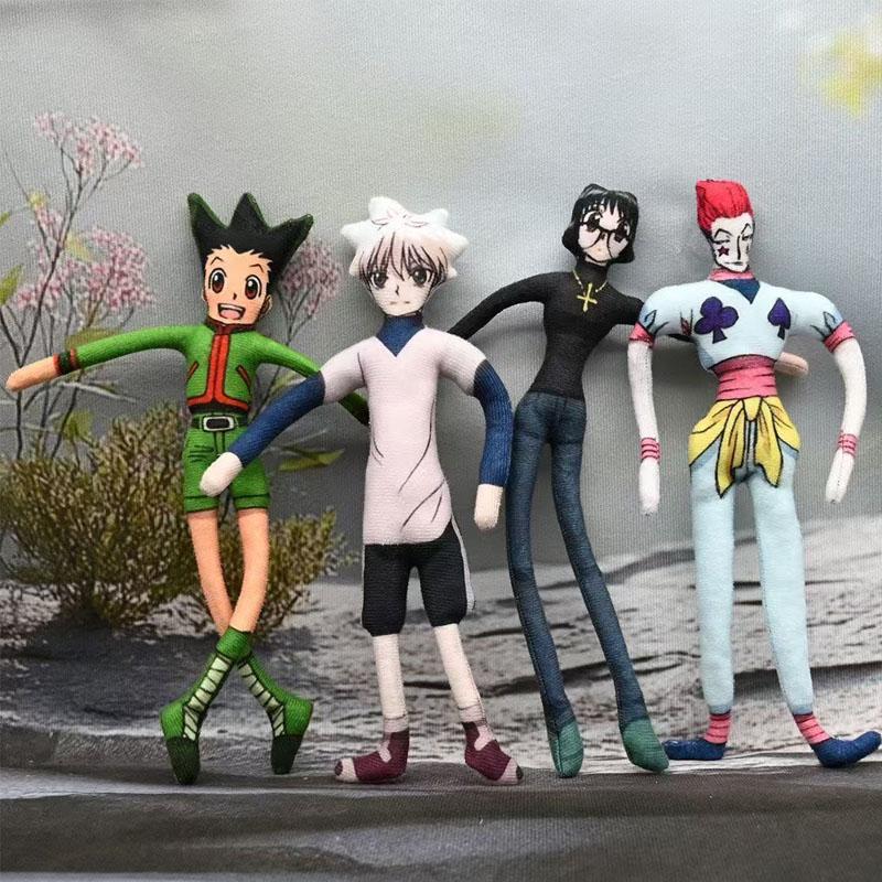 Anime Hunter Killua Zoldyck Cosplay Plüschpuppe Stoffpuppen Niedliche Plüschtiere Zimmerdekoration Abstrakter Drahtgelenk Verdrehbar Geschenke