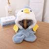Winter new children's hats and scarves integrated boys and girls warm plush baby antlers ear hat cartoon