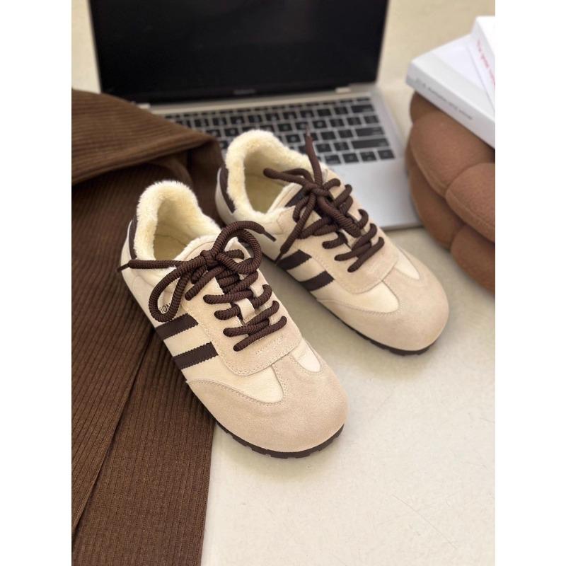 Warm and Velvet Women's New Autumn and Winter Sports Shoes Fluffy Shoes Casual Cotton Shoes