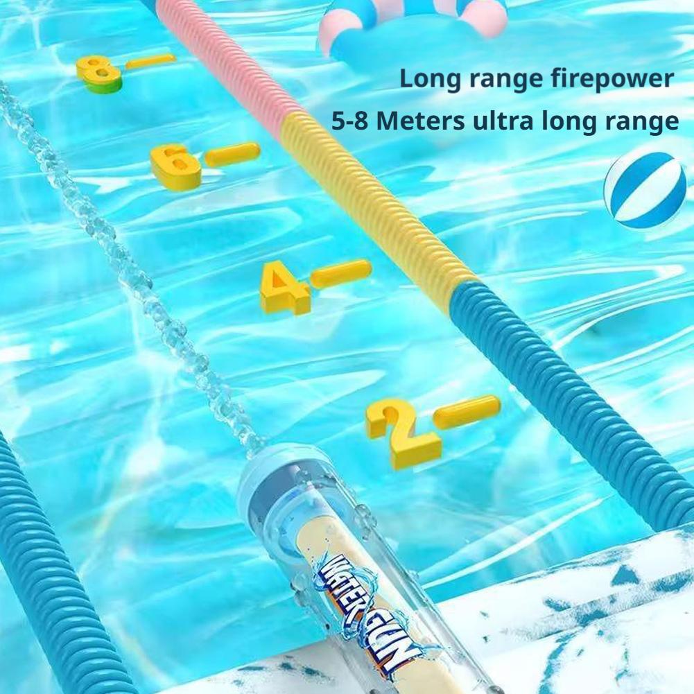 Kids Spray Water Pull-Back Gun For Pool Lawn Outdoor Summer Interactive Water Toy