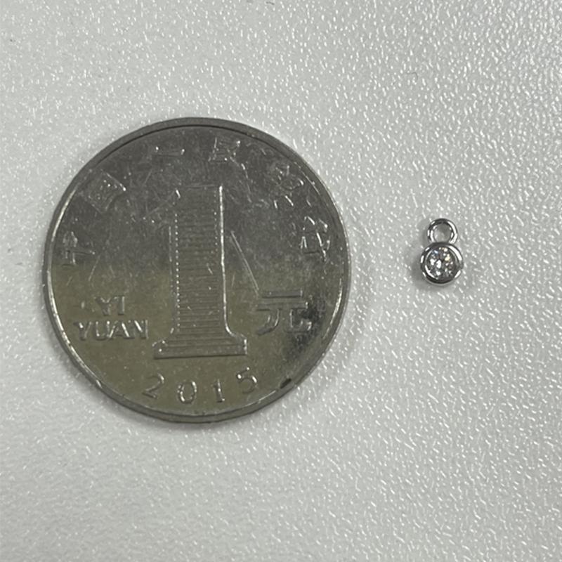 S925 Silver Mini Water Droplet Heart Round Pendant Charms Zircon Pendant Accessories for Necklace Jewelry Making SD12