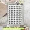 Natural Fox Style Comic False Eyelashes - Glue-Free, Large Capacity, Slanted Fly Design