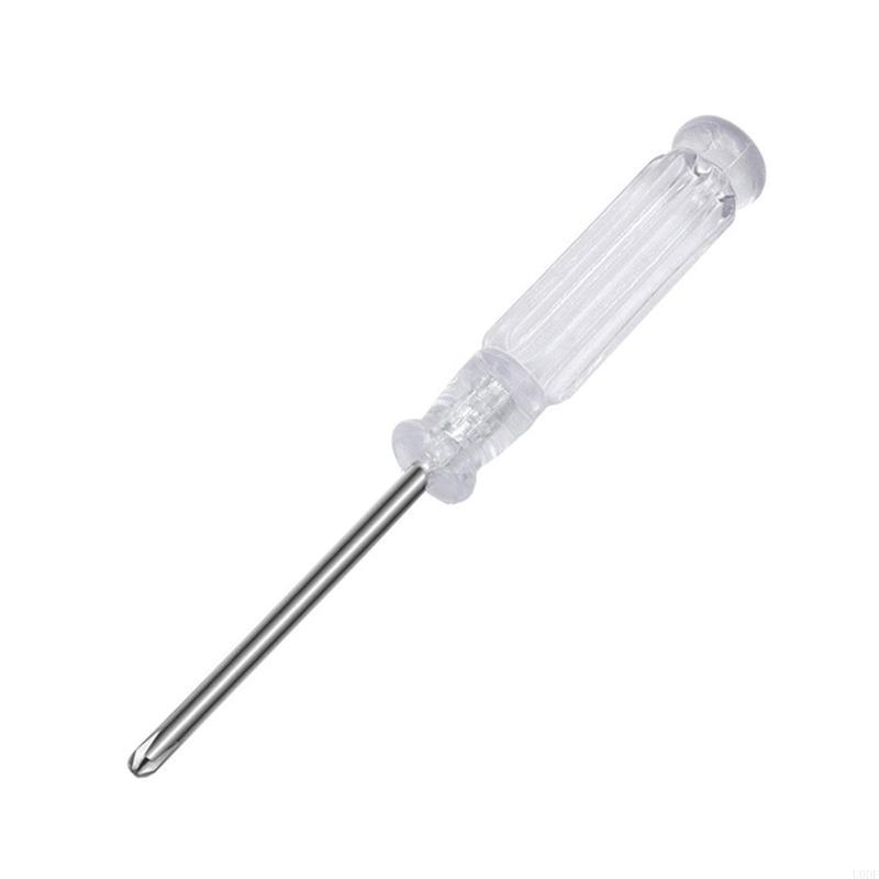 Transparent Crystal Screwdriver 3.0mm Slotted Screwdriver with Plastic Handle & Carbon Steel Blade Manual Tool