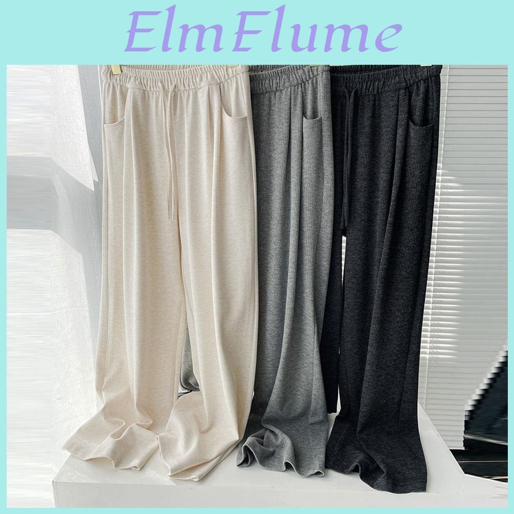 Soft Womens Spring High Autumn Elasticity Knit Casual Pants Trousers Sweatpants Y2k Pants For Women Streetwear