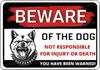 Beware of The Dog  Rottweiler You Have Been Warned Aluminum Sign  Outdoor Yard Warning Perfect for Fence Yard  Home Dec