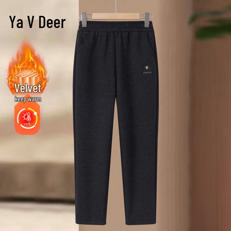Yalu Women s Fleece-Lined Straight-Leg Wool Blend Pants L