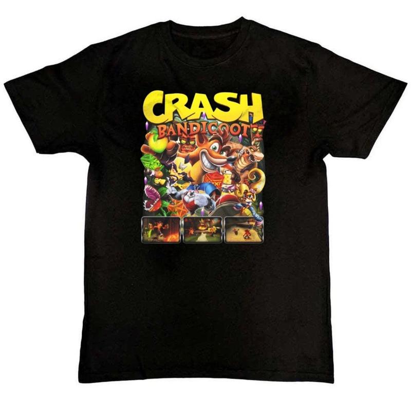 Crash Bandicoot Graphic Print Unisex T-Shirt M