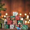 24pcs Christmas Advent Calendar Candy Box Santa Countdown Paper Gift Box 1-24 Number Christmas Gift Packaging Box Decor