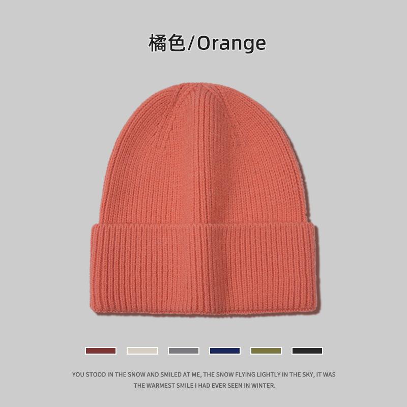 Light Board Hat Women's Winter Wool Hat Thickened Knitted Hat Men's Autumn and Winter Versatile Warm Cold Hat