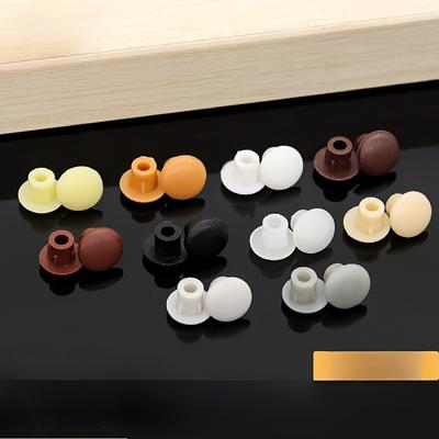 100 sztuk Korek do otworu 5 mm z tworzywa sztucznego do szafy, Korek do rzędu otworów w meblach i szafkach, Korek do otworu w szafie, Dekoracyjna osłona otworu na śrubę