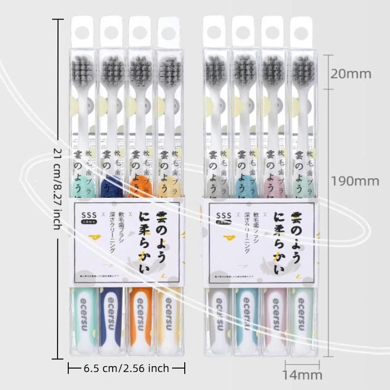 Soft Bristle Toothbrushes Non Slip Handle Effective Plaque Removal for Home Daily Oral Care