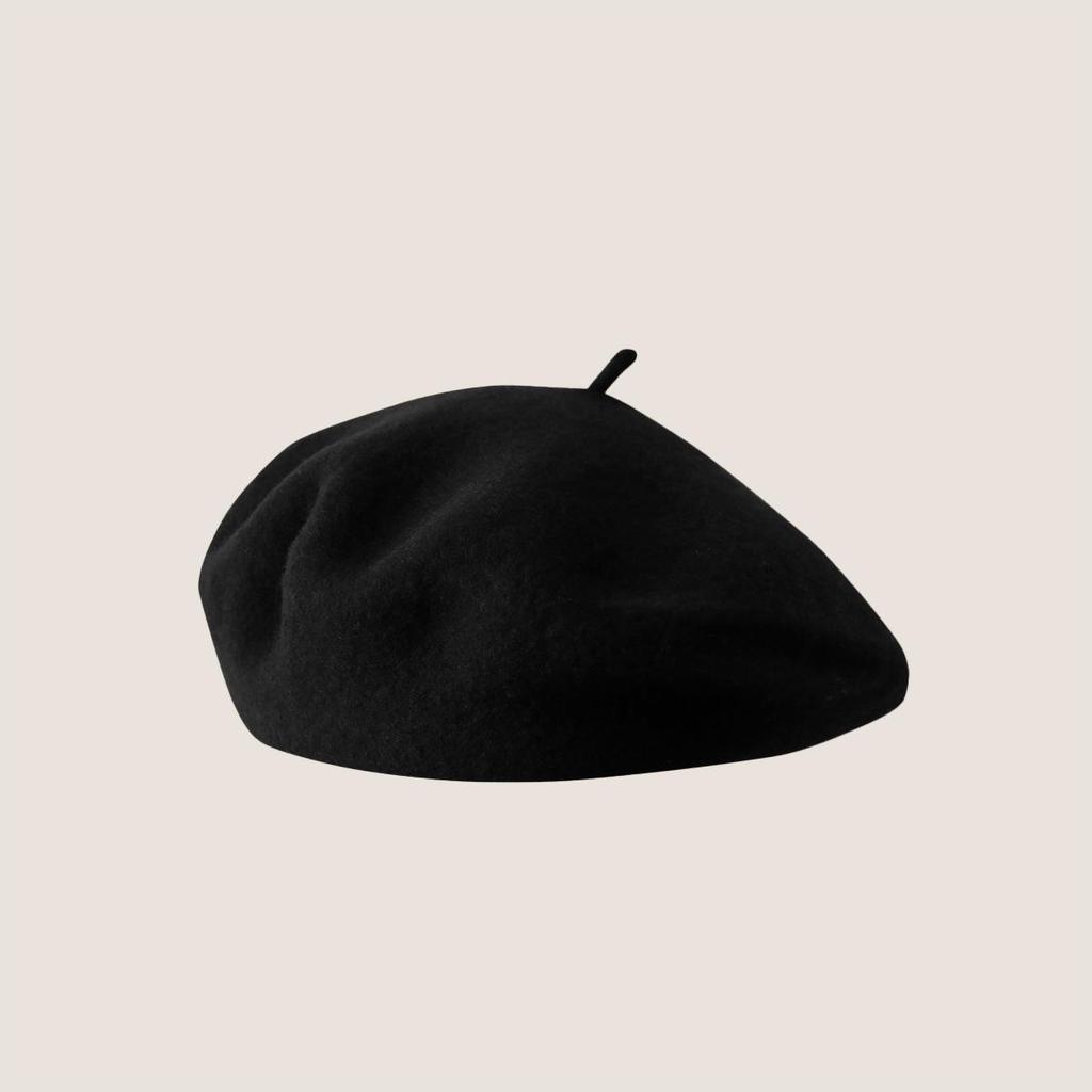 Vintage Wool French Beret for Women Solid Fashion Simple Casual Beret Solid Classic Breathable Soft Comfortable Hat for Fall Winter