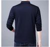 Men's Solid Polo Shirt Lapel Long-sleeved Polos Shirt Zipper Collar Fashion Spring and Autumn Thin Shirt Casual Loose Tops