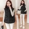 2025 Autumn/Winter Women's Korean Style Stand-Up Collar Down Cotton Vest - Short, Loose, Versatile Sleeveless Jacket