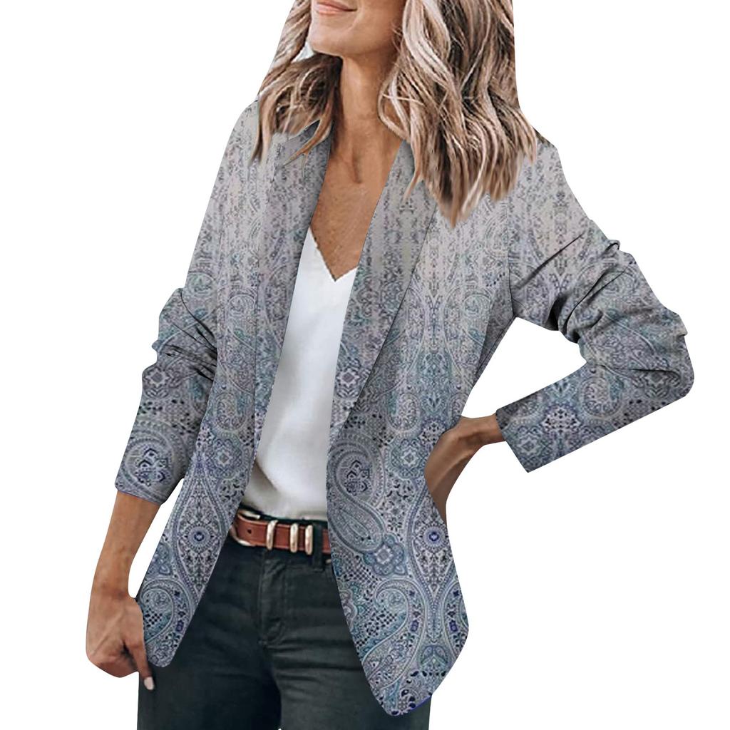 Dámská bunda s dlouhým rukávem Cardigan Límec na jeden knoflík Business & Leisure Top