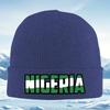 Nigeria flag style wordmark design Unisex Women Unisex Knitted Hat Beanie Pullover Cap Winter Thermal Warm Christmas Outdoor C