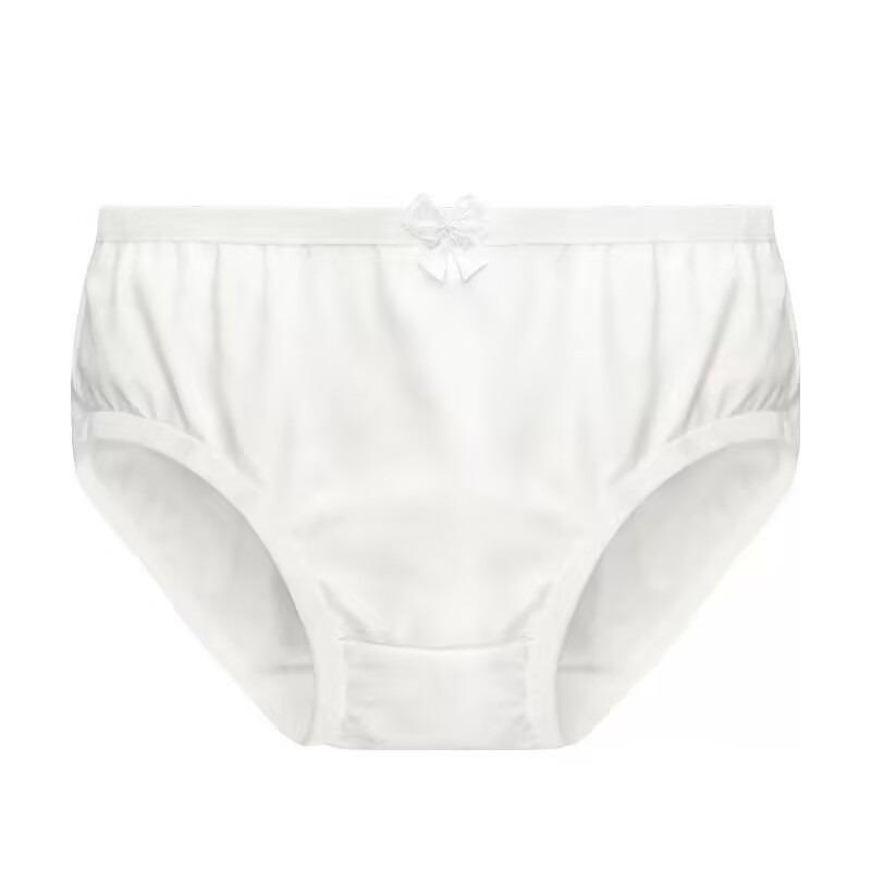 

Хлопковые трусики для девочек Мягкое антибактериальное однотонное нижнее белье Детские трусы чистого белого цвета Детские дышащие брифы для детей 170 белый