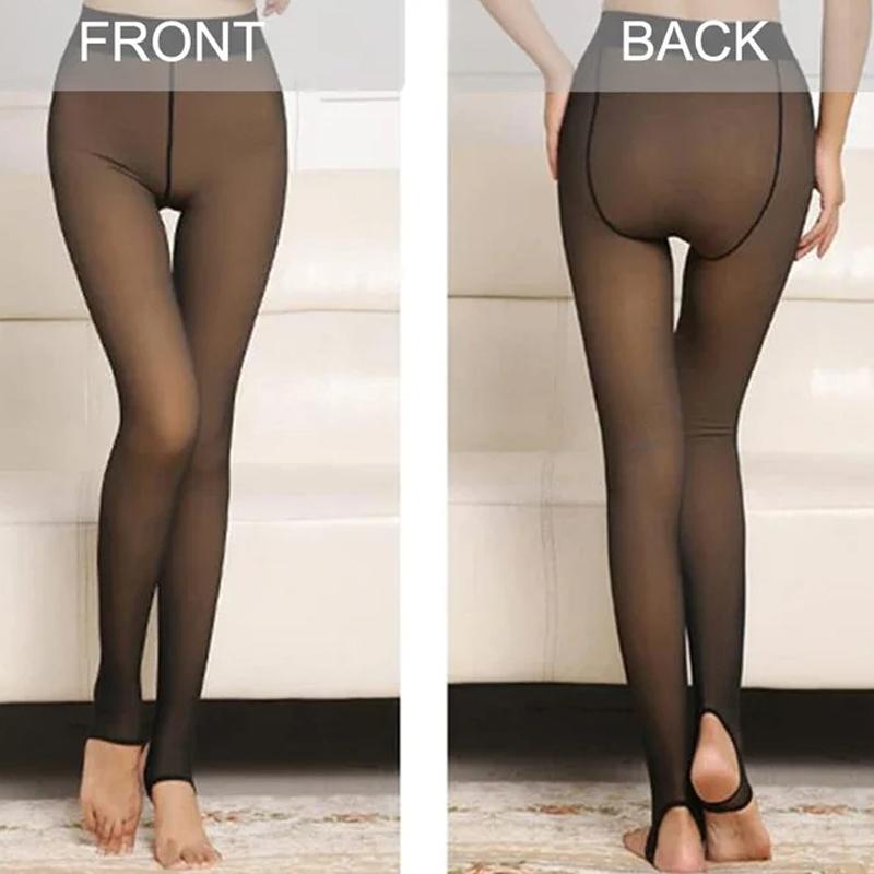 80/200/300G Thicken Thermal Tights Leggings Women Winter Thermo Stockings High Waist Elastic Slim Sexy Translucent Pantyhose High Quality