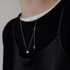 ovbeige [VEI] 925silver PEBBLE PENDANT NECKLACE