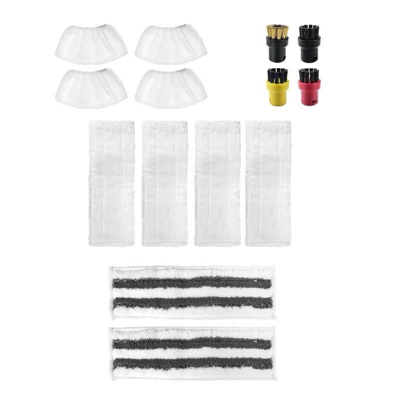 

Set of 14 Microfibre Floor Cloth Cover Colour Round Brush Effective Cleaning for SC1 SC5 SC7 Steam Cleaner Floor Nozzle 1
