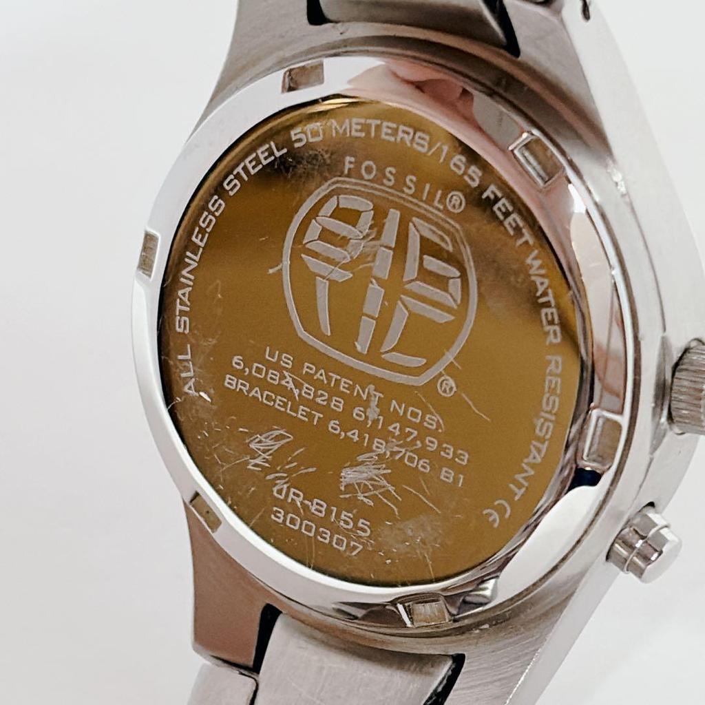 Used Rare FOSSIL BIG TIC Orange Ladies Watch Battery Replaced