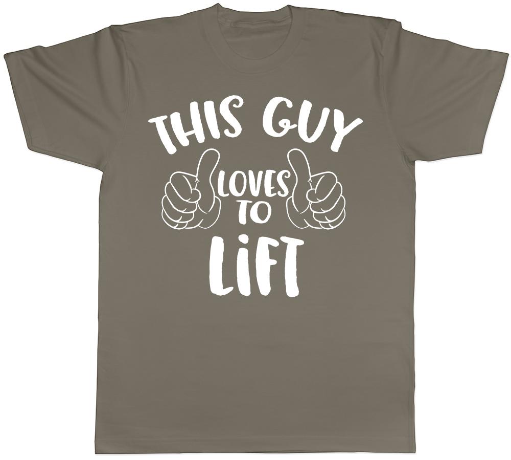 This Guy Loves to Lift Weight Training Gym Mens Short Sleeve T-Shirt XXXL