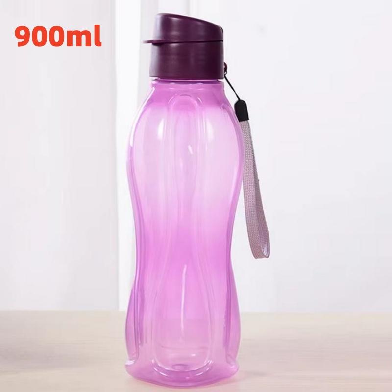 PP Sports Water Bottle 900ML/1L Portable Gym Water Drinking Bottle Outdoor Large Capacity Cup With Rope Leak-Proof Drink Bottle