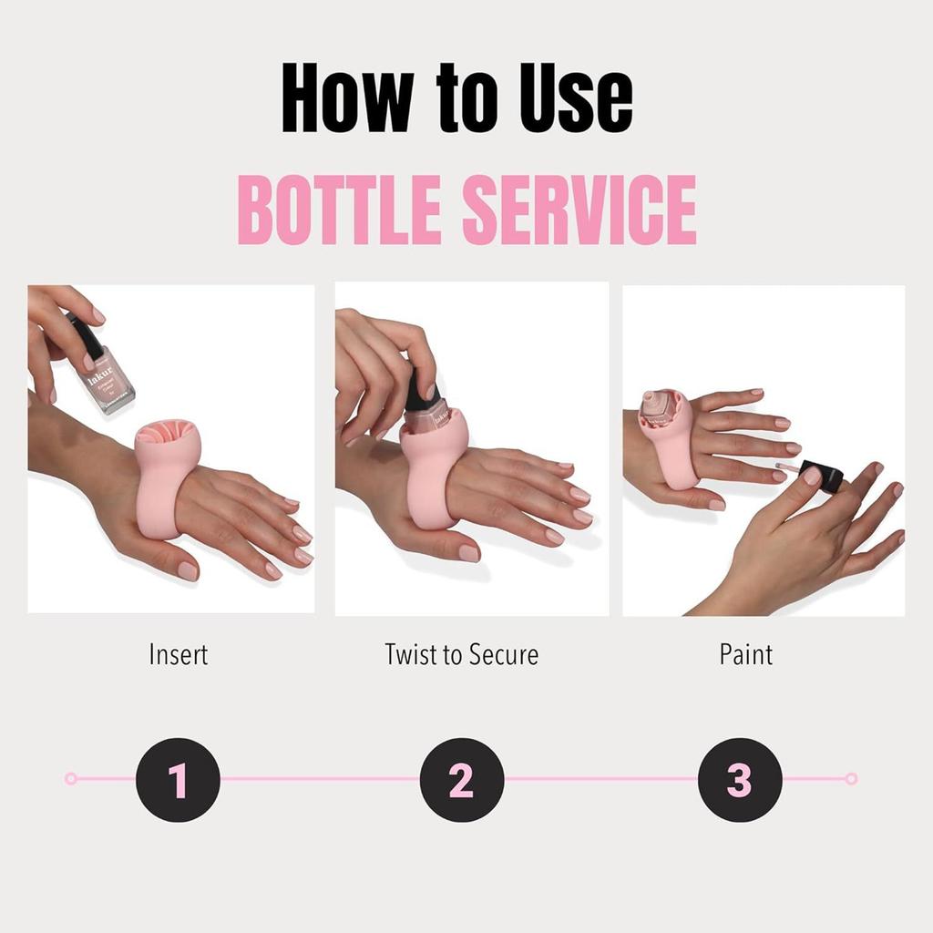 Nail Polish Bottle Holder Base Adjustable Wearable Manicure Tools Portable Silicone Stand Holder
