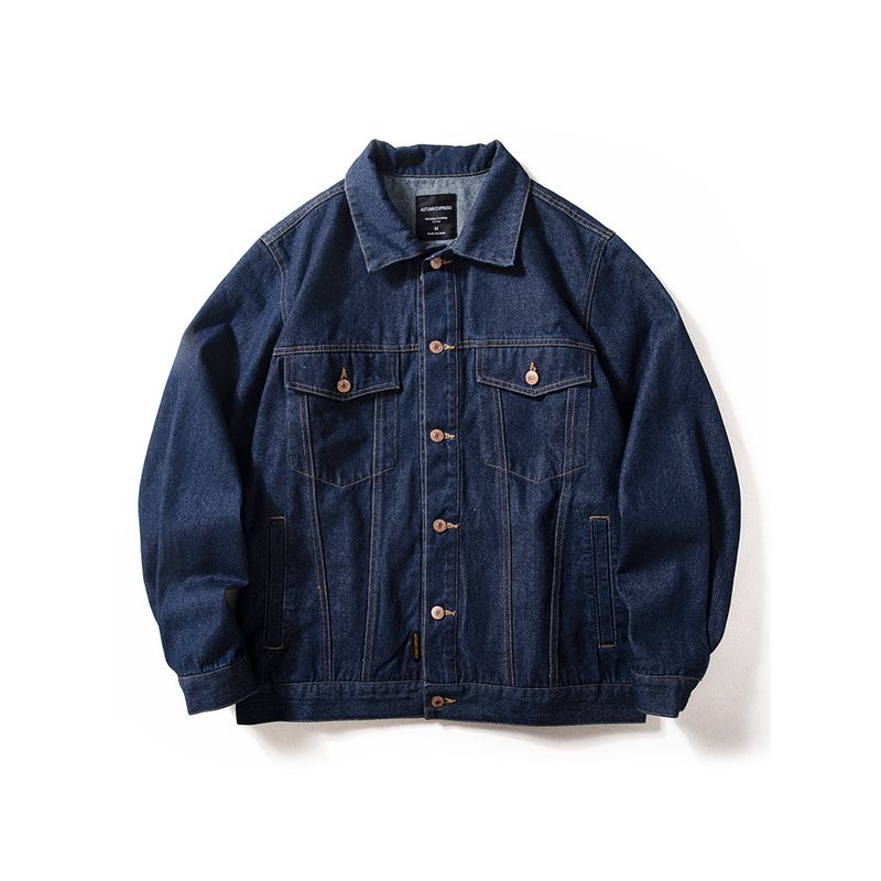 Men's Denim Jacket, Spring and Autumn Style, American Retro Versatile Top, Trendy Brand, Stylish and Cool Style, Loose Workwear Jacket