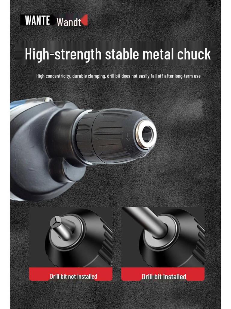 High-Power Multifunctional Electric Hand Drill and Screwdriver for Household Use