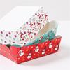Bulk Disposable Christmas Snacks Boxes Paper Trays For Holiday Parties Paper Structure Festival Decoration