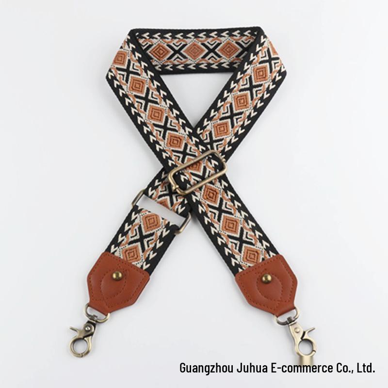 Retro etnický styl 5CM nastavitelný popruh na crossbody tašku pro ženy