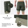 Herren 2 in 1 Laufshorts Schnelltrocknend Atmungsaktiv Aktiv Training Übung Joggen Marathon Radshorts