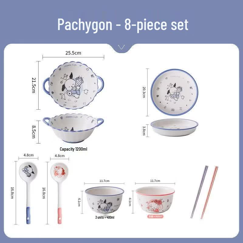 Cute Cartoon Ceramic Tableware Set