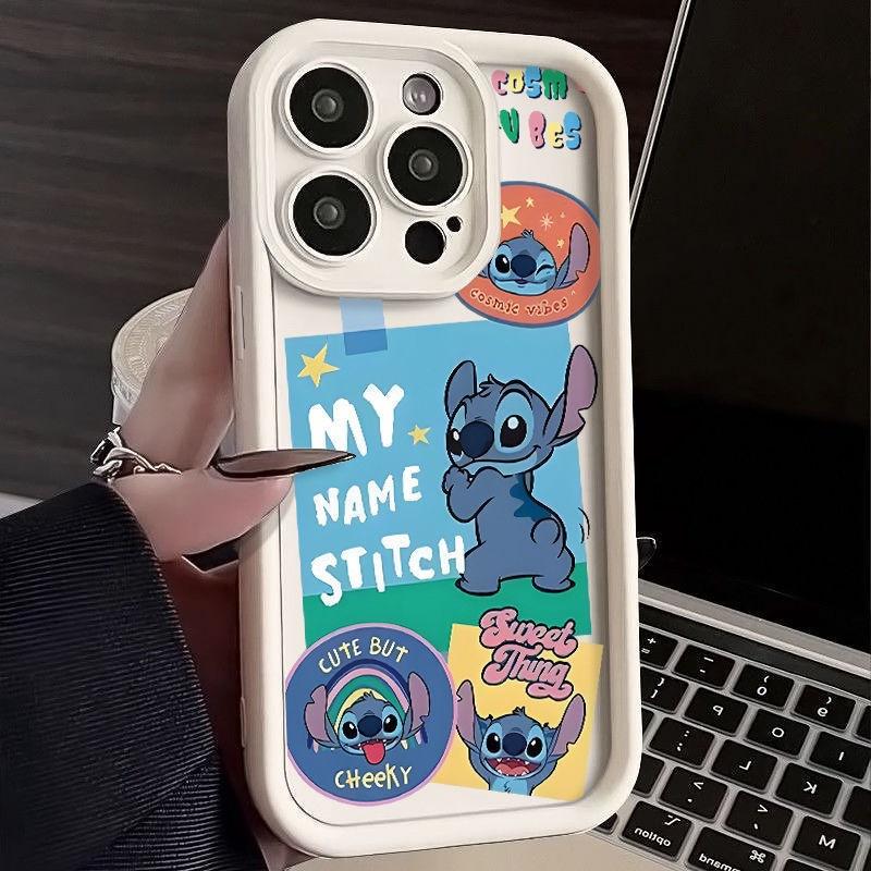 Stitch Apple 14/15 Mobile Phone Case iPhone13Pro/12 Anti-drop Xsmax Soft Case New Emery